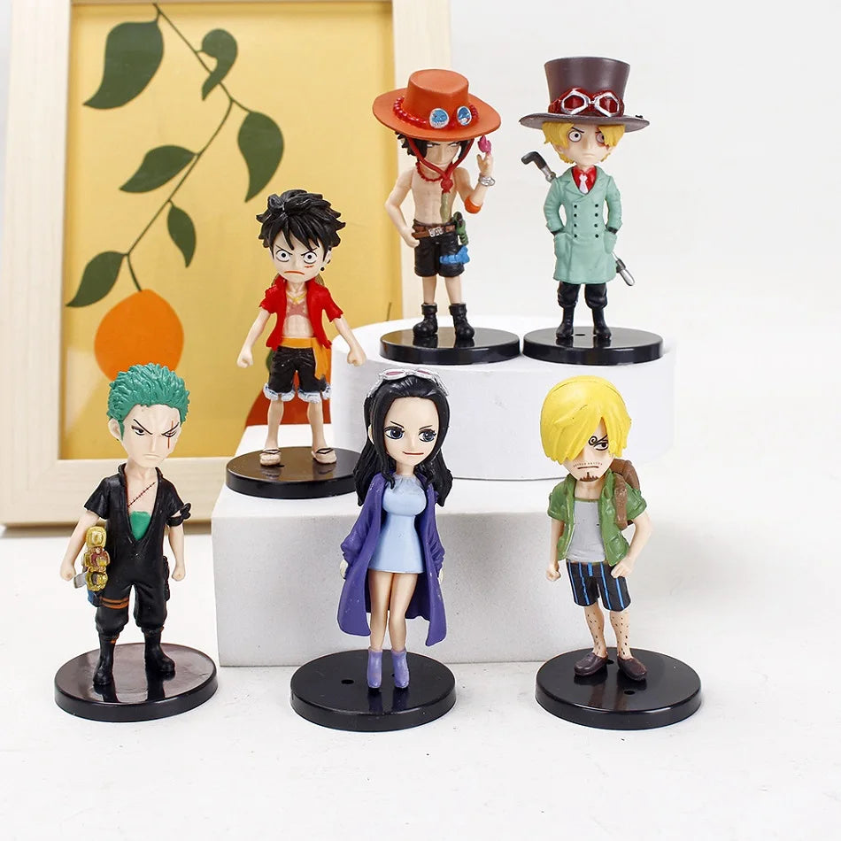 6pcs/set Anime One Piece Action Figure PVC Luffy Action Collectible Model Decorations Doll Children Toys For Christmas Gift