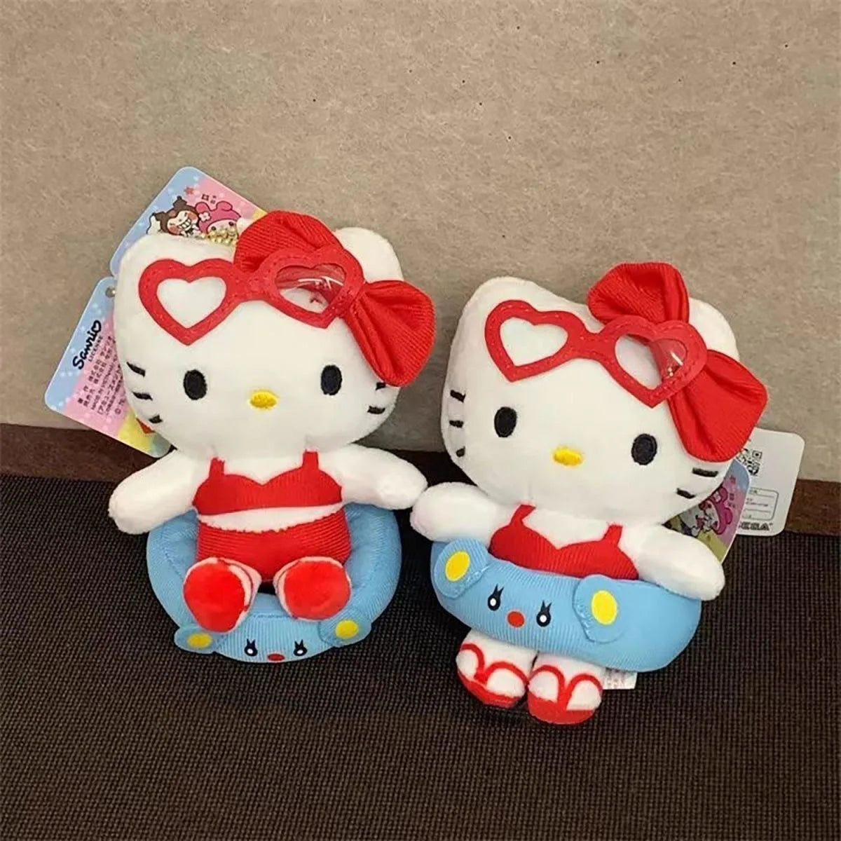 Kawaii Anime New Sanrio Hello Kitty Cartoon Plush Toy Fashion Plush Doll Pendant School Bag Keychain Accessories Gift for Friend