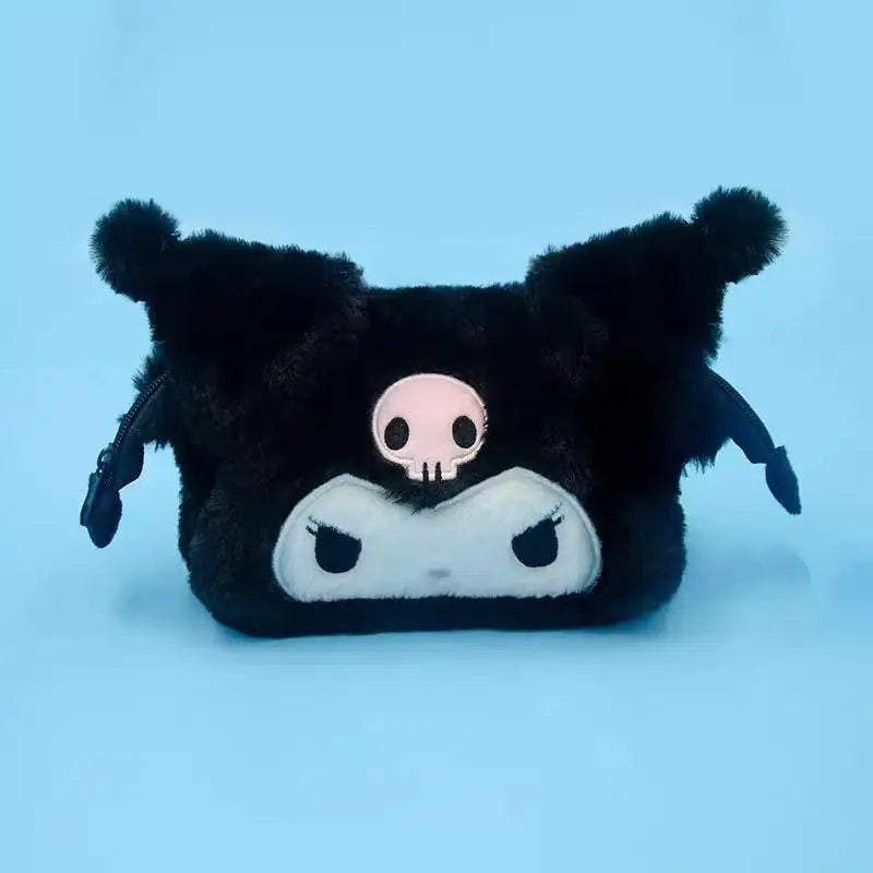 Sanrio Cinnamoroll Anime Kuromi Melody Cosmetic Storage Bags Pencil Case Cartoon Cute Makeup Bag Plush Toys Doll Birthday Gift