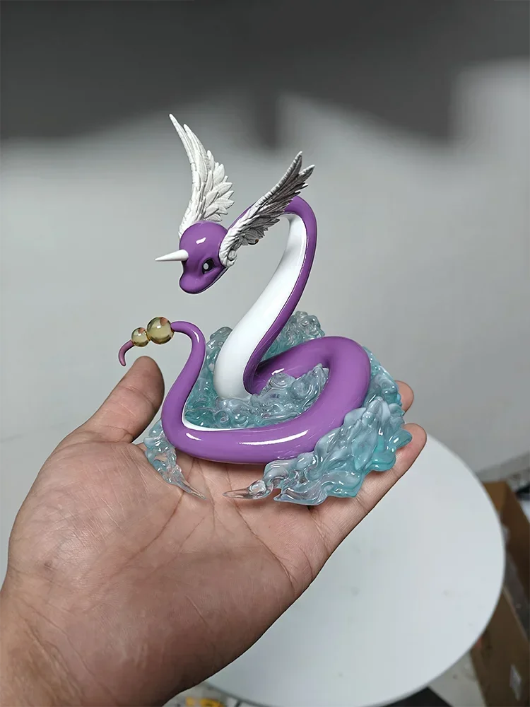 Pokemon Anime Figure Dragonair Action Figure Purple Pokemon Anime Peripheral Samuel•Oak Kawaii Desk Decor Toy Collect Model Gift