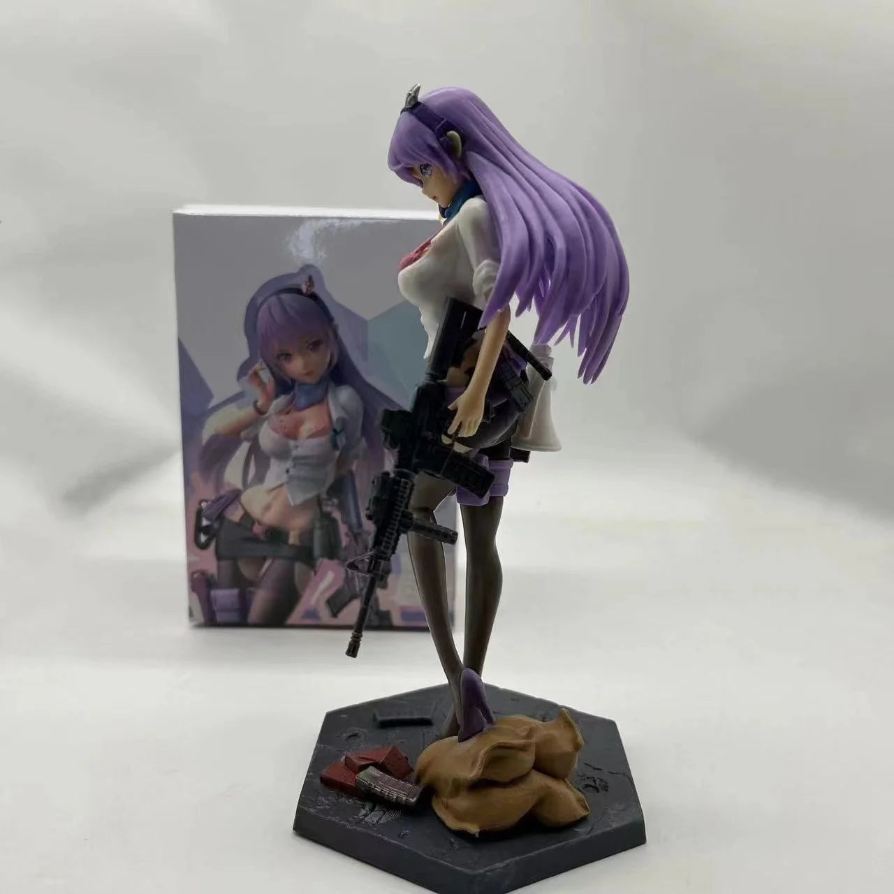 Anime After-School Battlefield Figures All-Rounder ELF Sexy Figurine Pvc Statue Model Doll Collectible Room Decoration Gift 21CM