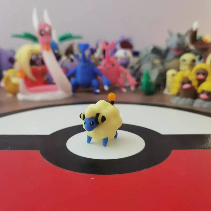 Anime Mareep Flaaffy Ampharos Figure Proportion World Diy 3D Printing Cute Cartoon Character Desktop Model Children Gift