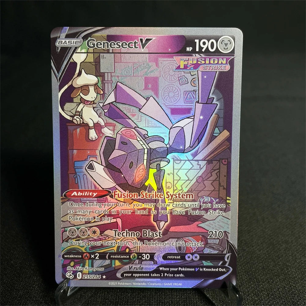 Pokemon Cards Holographic Sword & Shield Series Garchomp Genesect Duraludon Lilligant Evolution Collection Card Proxy Card