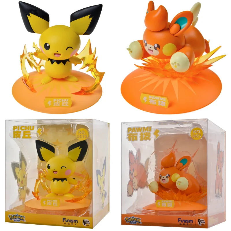 FUNISM Pokemon Action Figures Weezing Sirfetch'd Figurine Psyduck Pichu Anime Model Pocket Monster Toys Gift