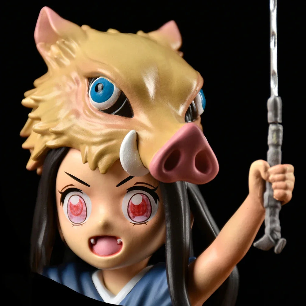 Demon Slayer Anime Figure Kimetsu No Yaiba 19CM Pig's Head Kamado Nezuko Figurine Manga PVC Model Cartoon Doll Children Kids