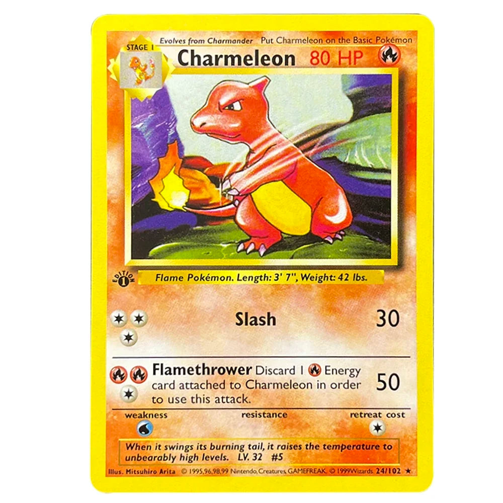 Base Set Proxy Card Foil 102 Cards Jungle Fossil Charizard Energy Blastoise Venusaur Charmelon Gengar Board Games Whole Set