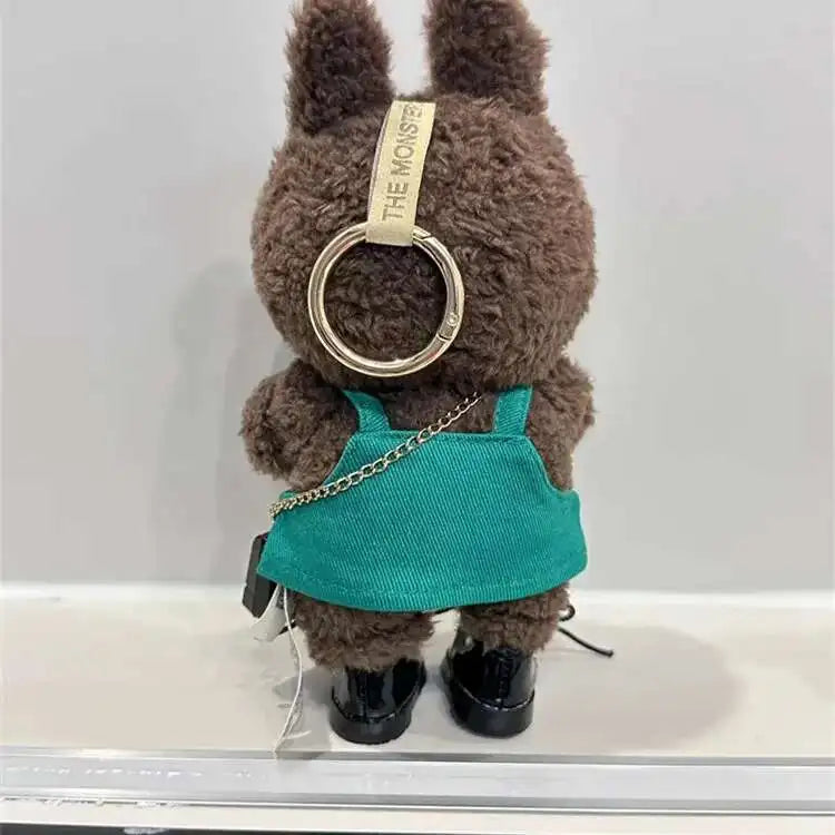Labubu 17cm Doll's Clothes The Monsters Outfit Accessories Clothing Cartoon Green Coffee Dress Shoes (No Doll)