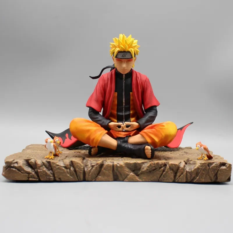 Naruto Shippuden Figure Anime Immortal Mode Uzumaki Naruto Figure Meditate Gk Statue Collection Figurines Model Kids Gifts Toys