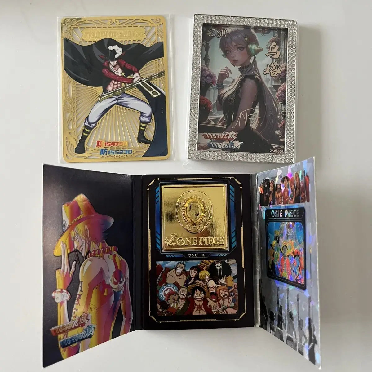 One Piece Collections Rare Cards Box Booster Pack Anime Luffy Zoro Chopper Tcg Game Random Collectibles Card Child Birthday Gift