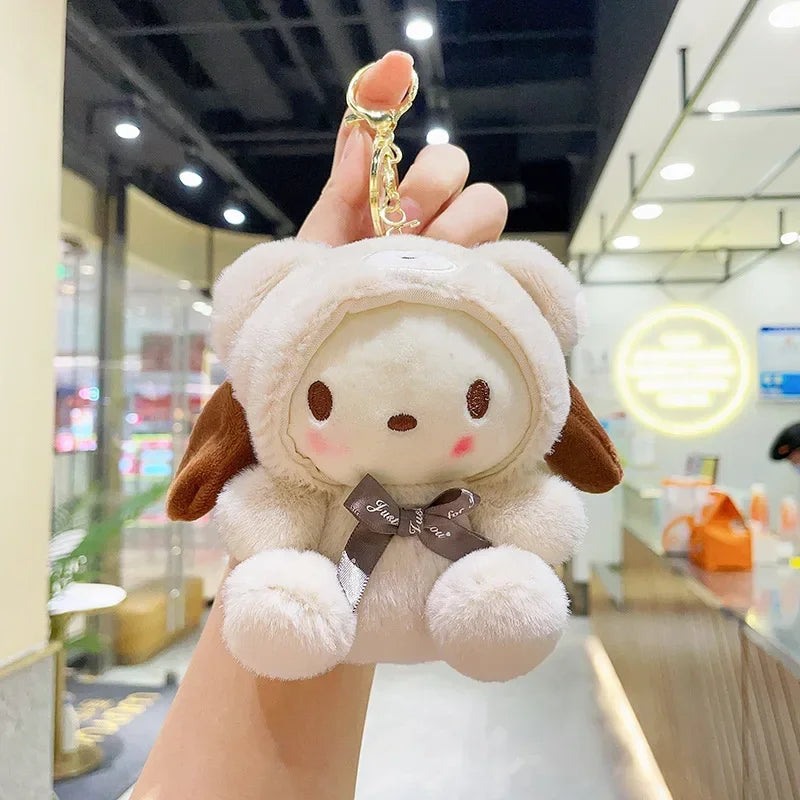 Sanrio Kuromi Cinnamoroll Melody Plush Toy Doll Anime Kawaii Doll Pendant Collection Children's Birthday Festival Gift