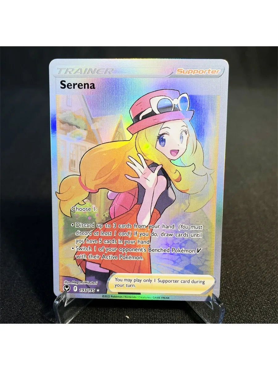 Pokémon Cards Holographic Card Sun & Moon Series Mewtwo Pikachu Paikou Serena Caitlin Collection Cards Toys Gifts Proxy Card