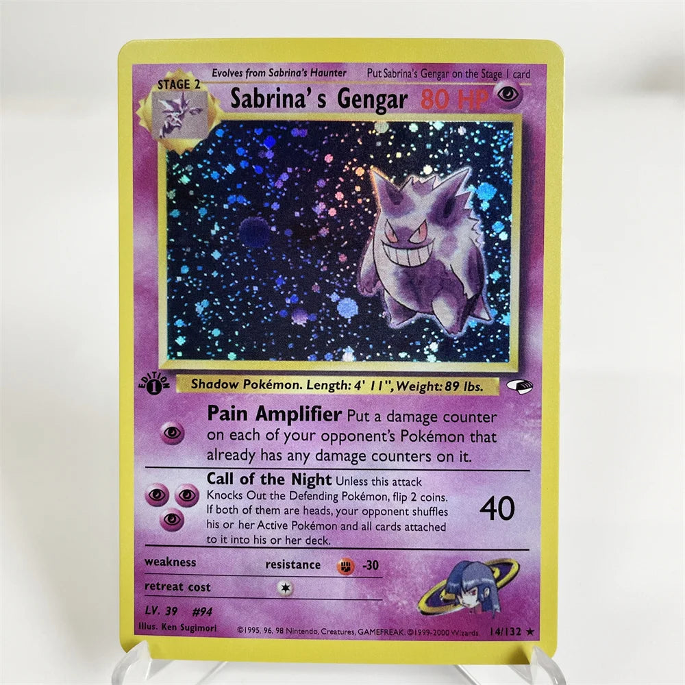 Holographic PKM Collection Cards PTCG Proxy Card Blue Core Paper Card Kids PKM Dark Raichu/Dragonite/Umbreon/Suicunc