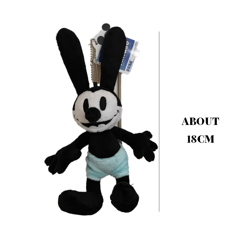 Disney Mickey Plush Toys Oswald The Lucky Rabbit Cute Backpack Keychain Car Pendant Room Decoration Kids Couple Holiday Gift