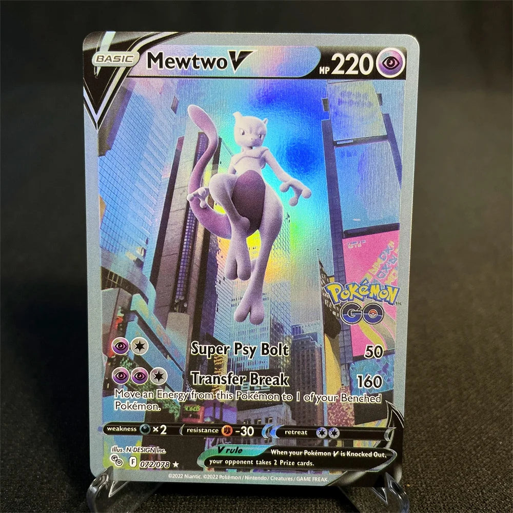 Pokémon Cards Holographic Card Sun & Moon Series Mewtwo Pikachu Paikou Serena Caitlin Collection Cards Toys Gifts Proxy Card