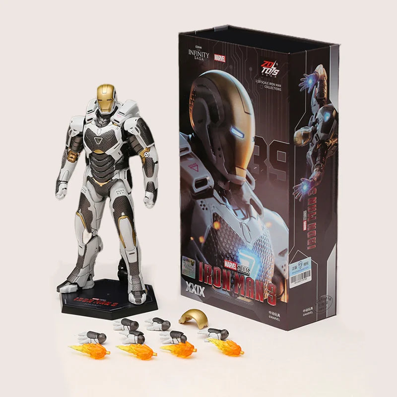 ZD Toys Iron Man Action Figure Iron Patriot MK1-7 MK17 MK33 MK85 MK30 War Machine Legends Avengers Tony Stark Collect Toy Gift