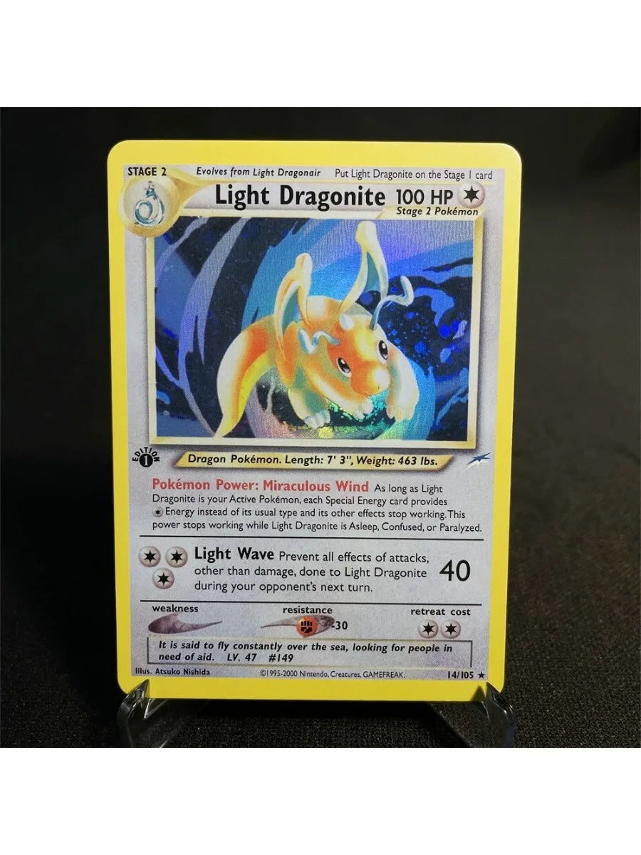 Pokémon Cards Foil Flash Card Neo Destiny Series Celebi Dark Donphan Light Flareon Collection Cards Model Toy Gifts Proxy Card