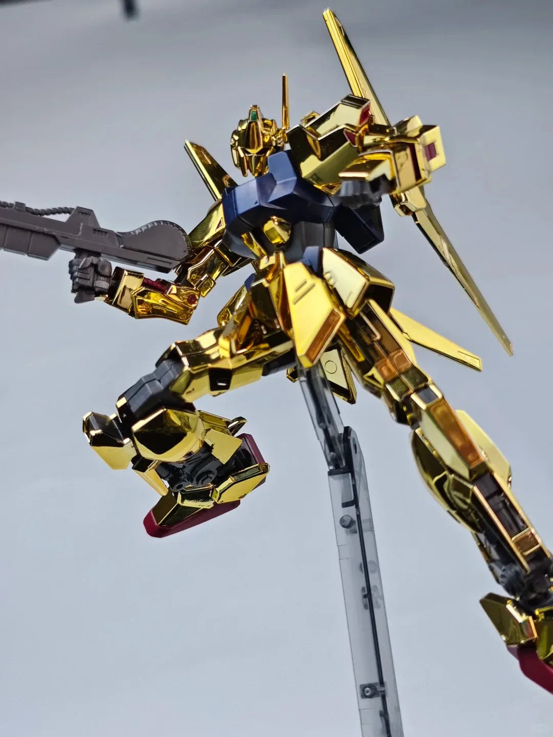 JMS Hayaku Shiki HG 1/144 MSN-00100 REVIVE Electroplate Gold Model Movable Joints Collectible Robot Mecha Kits Toys Gifts
