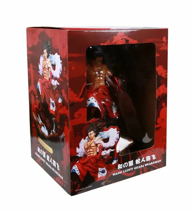 Anime One Piece Wano Luffy Gear Fourth Snakeman Battle Statue PVC Action Figure Collectible Model Kimono Luffy Figure Toys Doll