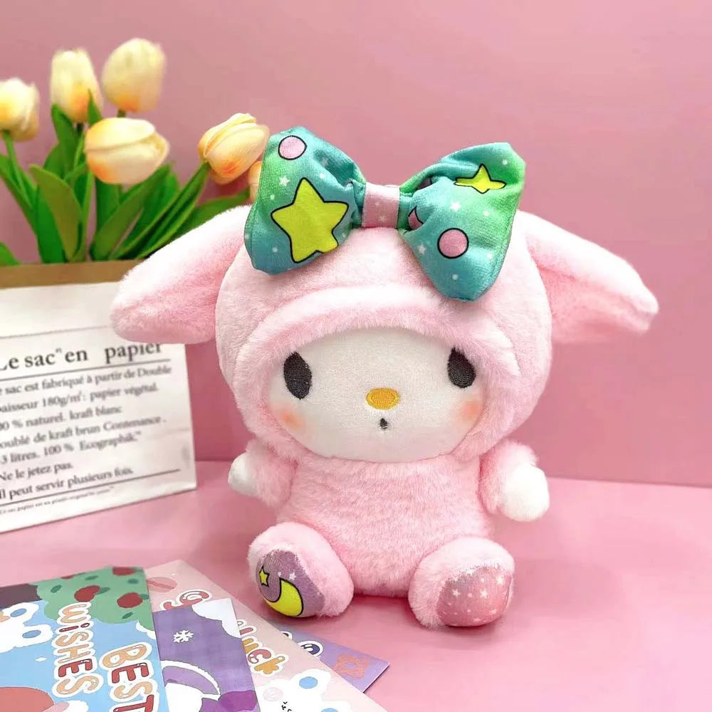 25Cm Kawaii Sanrio Plush Doll Toy Cute Hello Kitty Cinnamoroll My Melody Kuromi Pochacco Lovely Anime peluche Toys Gift For Kids