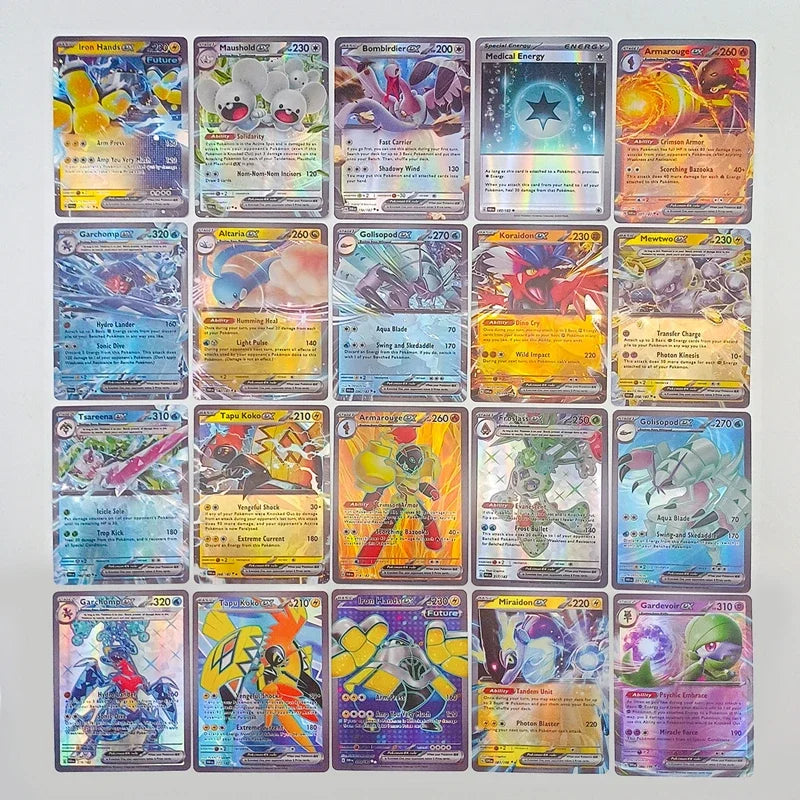 Pokemon 100pcs EX Cards/box English Shining Energy Battle Toys Trading Card Game For Kids Boys Gift