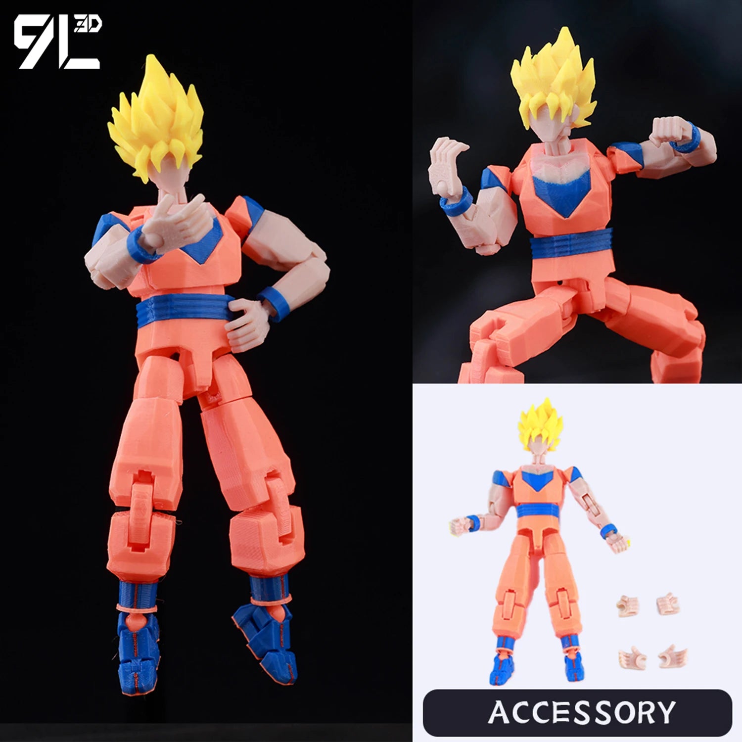 VIP-Dropshipping 9L3D Printed Anime Characters Lucky Dummy 13 Action Figures Multi-Jointed Movable Shapeshift Mannequin Toys