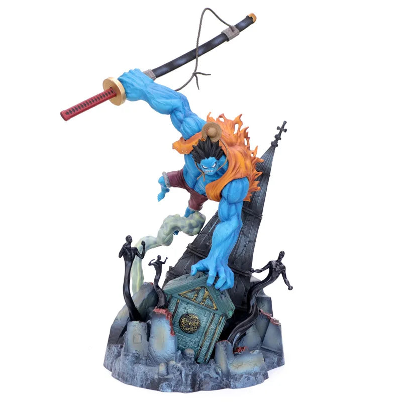 42cm Anime One Piece Nightmare Gekko Moria Luffy GK Statue PVC Action Figure Collectible Model Kids Toys Big Size Luffy Doll
