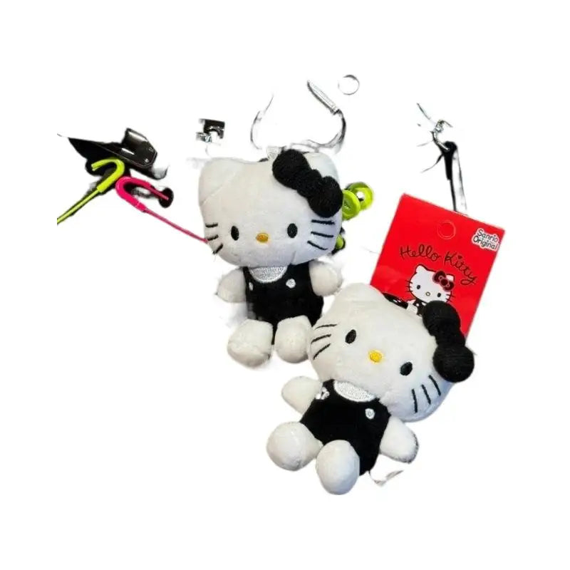 Kawaii Anime New Sanrio Hello Kitty Cartoon Plush Toy Fashion Plush Doll Pendant School Bag Keychain Accessories Gift for Friend