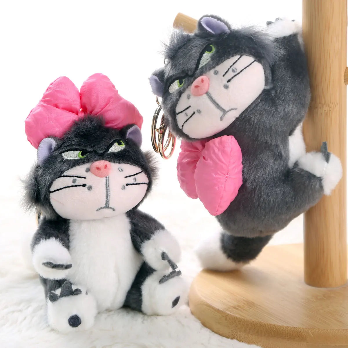 Lucifer Plush keychain Doll Kawaii Bow Lucifer Bag Pendant Plush Lucifer Coin Purse Stuffed Toy Backpack Pendant Birthday Gift