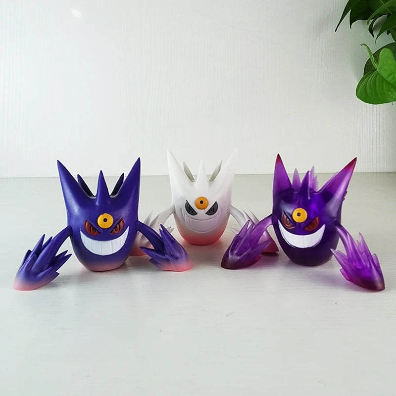 8cm Pokemon Gengar Anime Figure Kawaii Gengar Transparent Action Figure Statue Model Doll Decoraion Toys Kids Christmas Gift