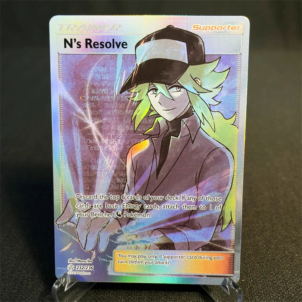 Pokémon Cards Holographic Card Sun & Moon Series Mewtwo Pikachu Paikou Serena Caitlin Collection Cards Toys Gifts Proxy Card