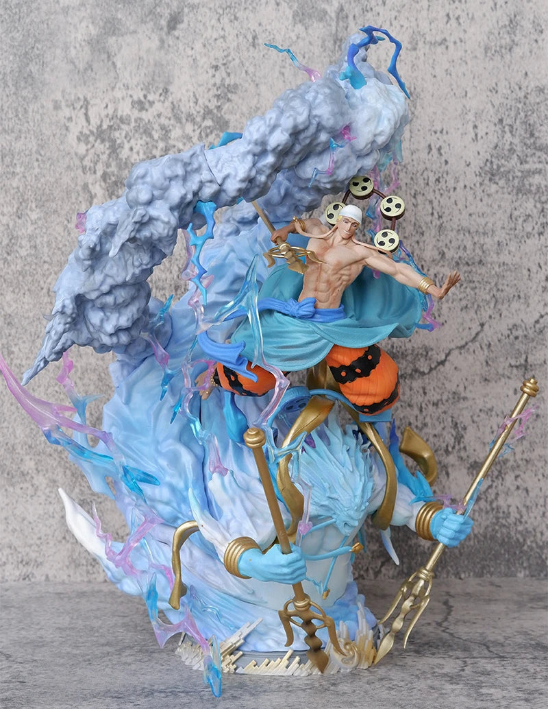 35cm Anime ONE PIECE NEO-DX God Enel Battle Ver. GK PVC Action Figure Statue Collection Game Model Kids Toys Doll Gifts