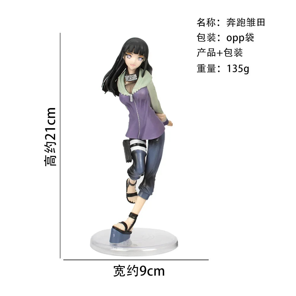 21cm Doll Model Uzumaki Naruto Anime Figures Haruno Sakura Hyuga Hinata PVC Figurines Collection Decoration Kids Toys Gifts