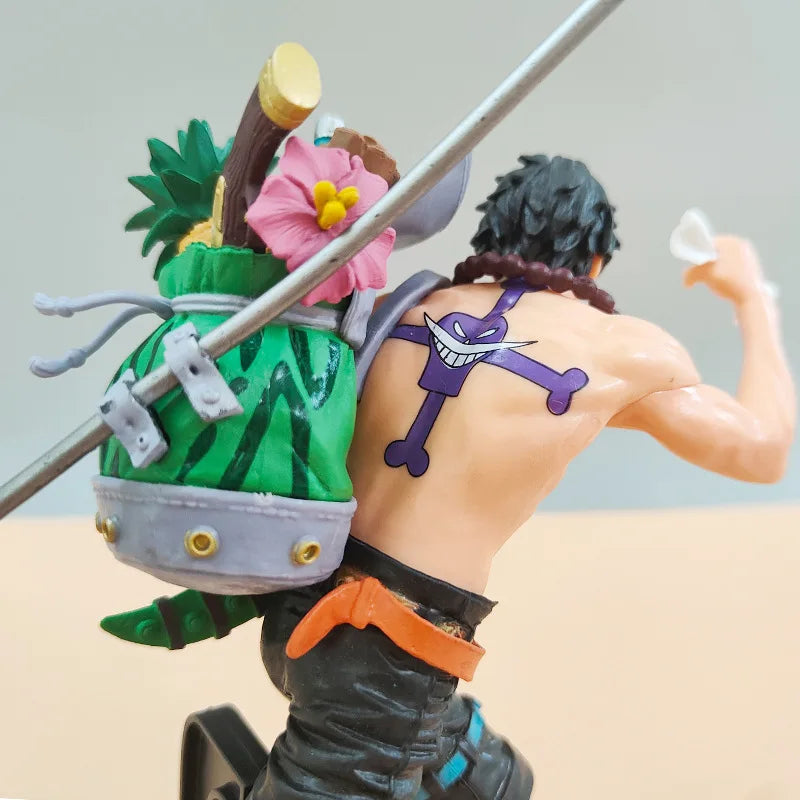 Bandai One Piece Figure Luffy Three Brothers 3PCS/Set Of Sabo Ace Luffy Anime Model Office Decorations Children Collection Gift