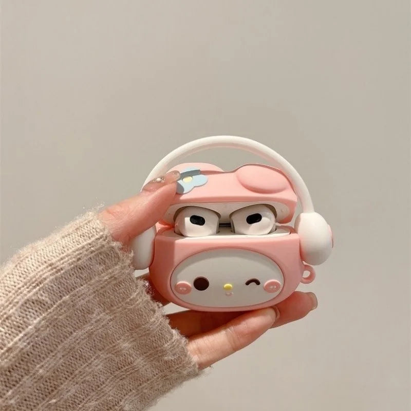 Hello Kitty Sanrio Earphone Protective Case Cute Girl for Airpods 1 2 3 Pro 2 Soft Kawaii Bluetooth Earphone Case Gift