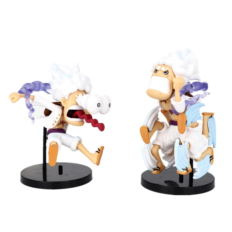 5pcs/set Anime One Piece Figure Q Version GEAR5 Sun God Nika Luffy Action Figures PVC Model Toys Statue Collection Kids Gifts