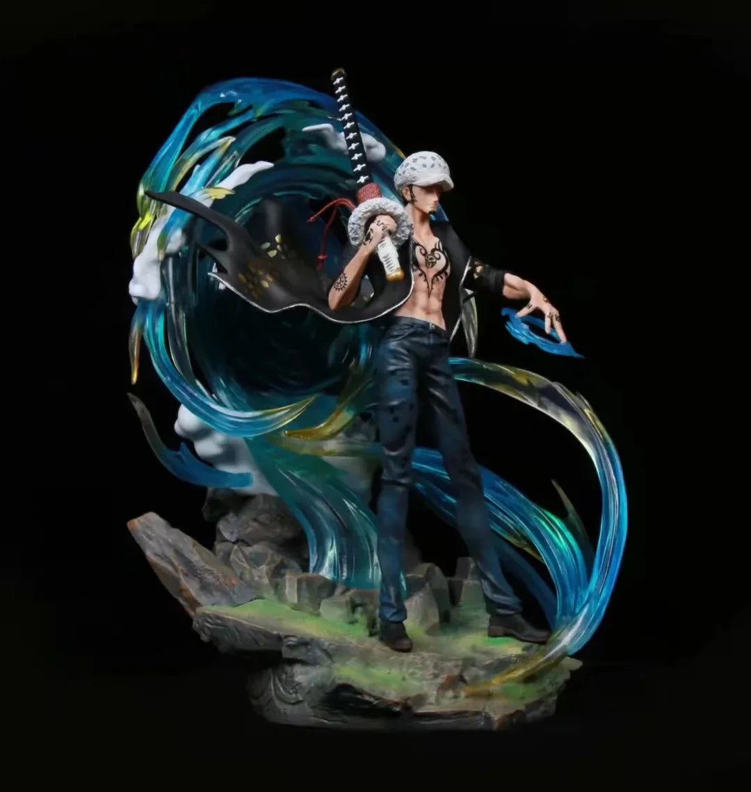 Anime One Piece Sailing Again Trafalgar Law Battle Ver. GK PVC Action Figure Statue Collectible Model Toys Doll with Light Gifts