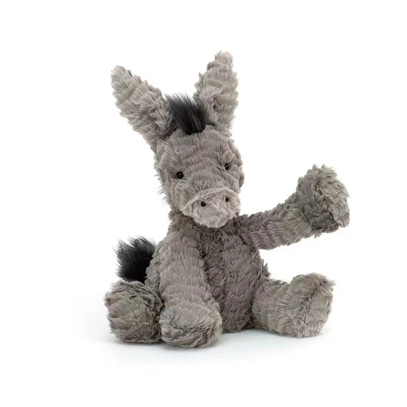 23/40/60CM Cute Burro Peluche Toys Lovely Grey Donkey Plush Dolls Stuffed Soft Animal for Baby Infant Birthday Room Decor Gifts