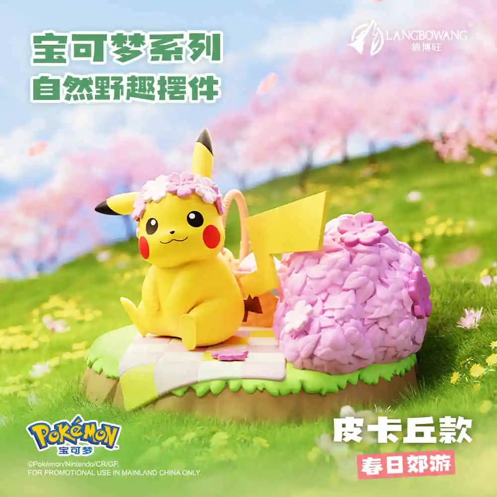 Pokemon Pikachu Psyduck Slowpoke Meowth Series Natural Wilderness Fun  Action Figure Model For Birthday Toys Gift