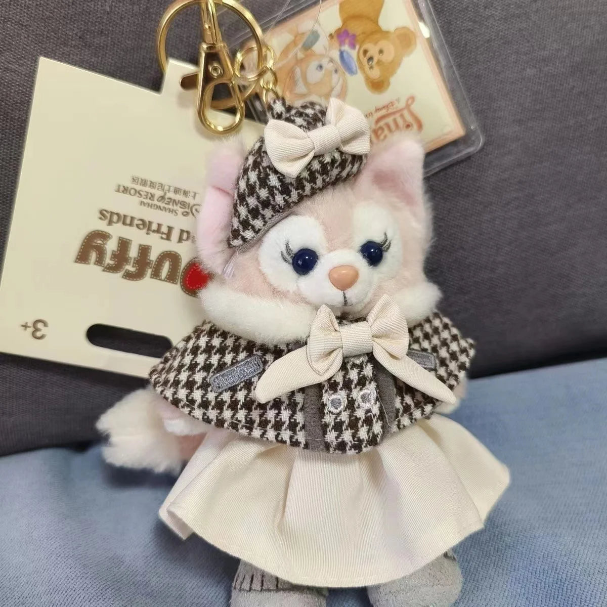 Disney Stellalou Duff Anime Figure Plush Keychain and Bag Pandent Stuffed Animals Rabbit and Bear Peluche Bag Decorations