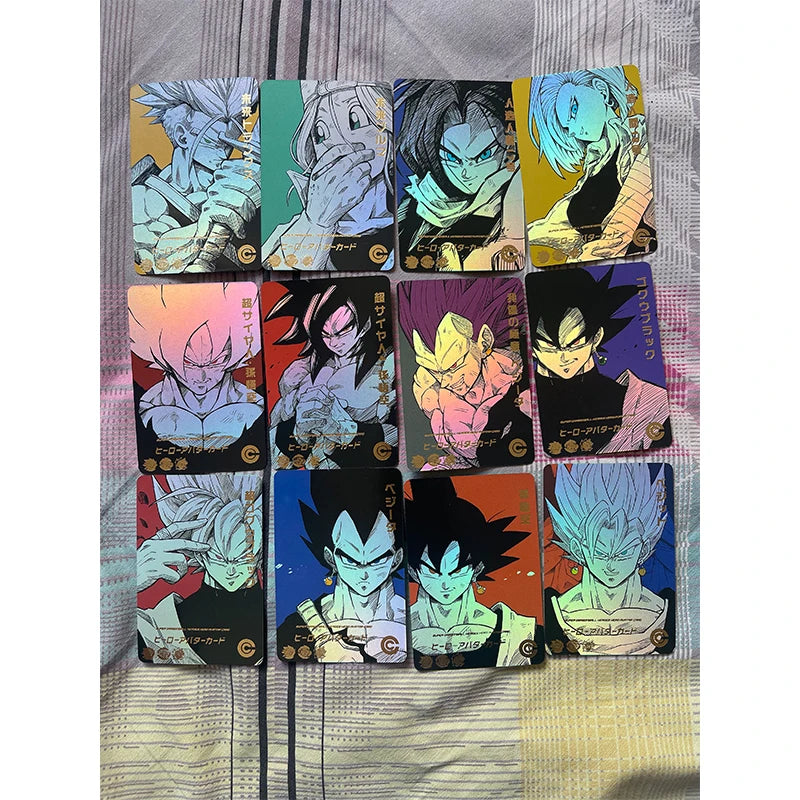 54Pcs/set Dragon Ball Super Son Goku Bejita Yonsei Goku Black DIY Homemade Flash Card Christmas Birthday Gift Game Toys