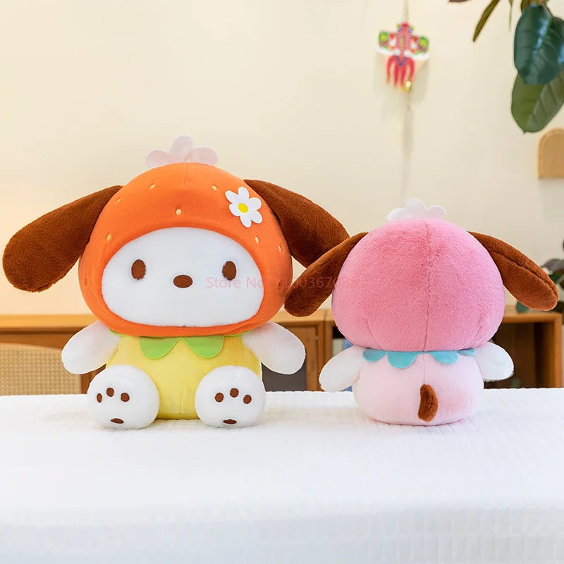 New Sanrio Flower Pochacco Plush Toy Cartoon Cute Plush Dog Doll Children'S Gift Pillow Birthday Gift