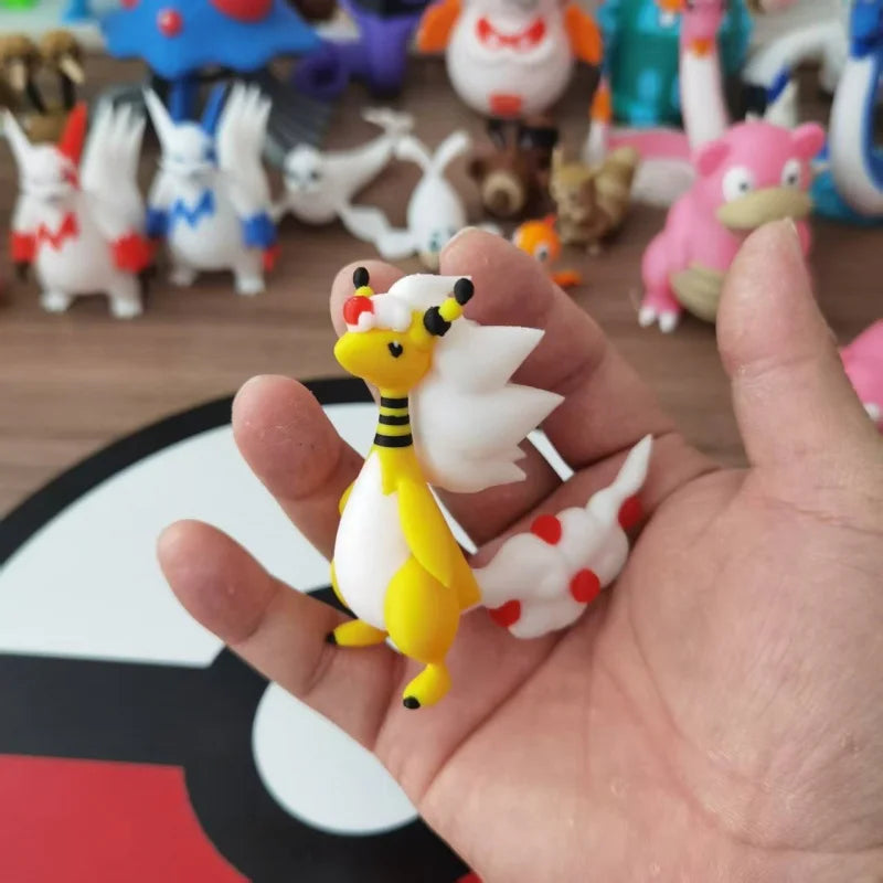 1:20 Anime Mareep Flaaffy Ampharos Figure Proportion World Diy 3D Printing Cute Cartoon Character Desktop Model Children Gift