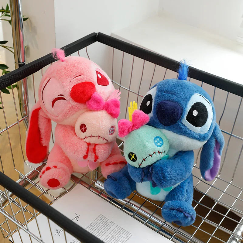 30-45cm Disney Lilo & Stitch Doll Scrump Cartoon Pink Angel Plush Toy Cute Anime Soft Stuffed Kawaii Children'S Birthday Gift