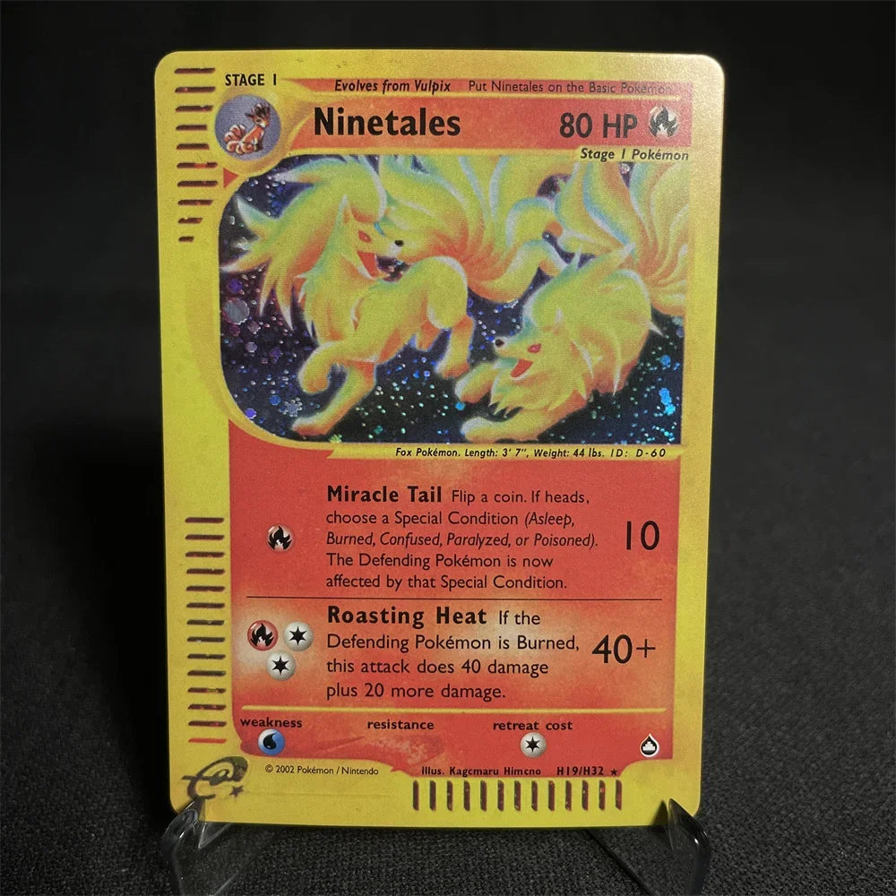 Pokemon Cards Shining Card E-Card Series Vileplume Arcanine Gengar Suicune Game Collection Cards Toys Gifts Proxy Card
