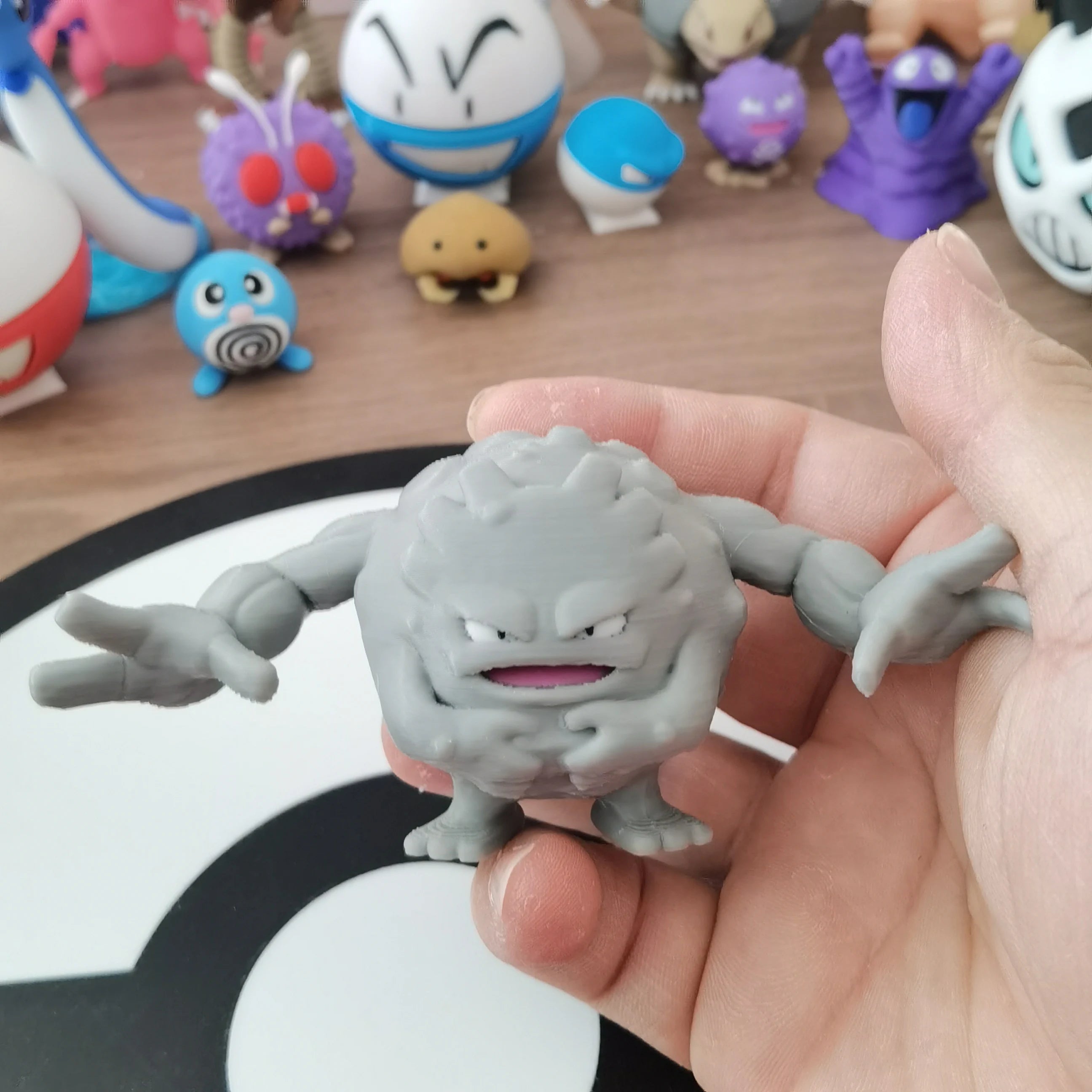 Anime Graveler Golem Geodude Action Figure Proportion World 1:20 Diy 3d Printing Kawaii Character Collection Model Kids Toy Gift