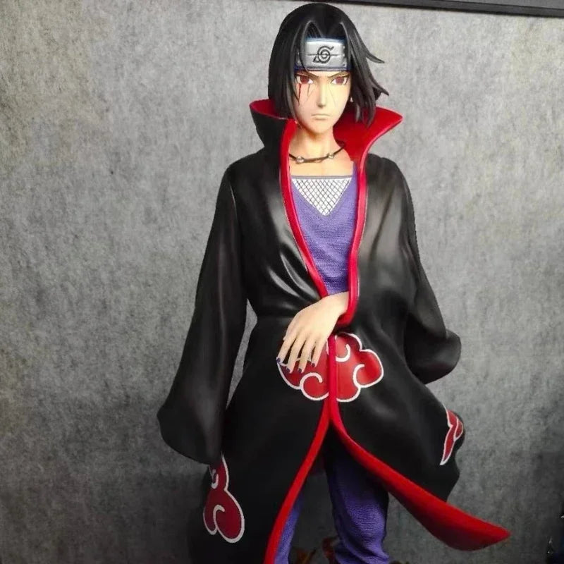 Anime Naruto Figure Uchiha Itachi Action Figures The base emits light Model PVC 40cm Collection Model Toys Birthday Doll Gifts