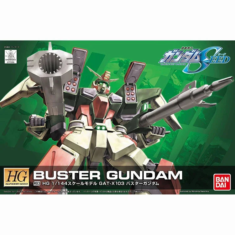 Bandai HG 1/144 GAT-X103 Buster GUNDAM HD Anime Action Figure Assembly Toy Model Collectible Decorative Toy Gifts