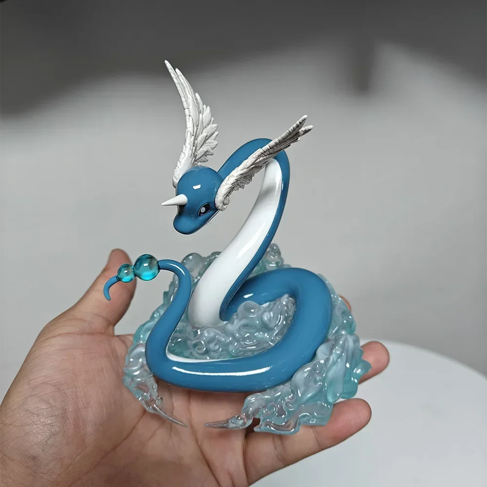 Pokemon Anime Figure Dragonair Action Figure Purple Pokemon Anime Peripheral Samuel•Oak Kawaii Desk Decor Toy Collect Model Gift