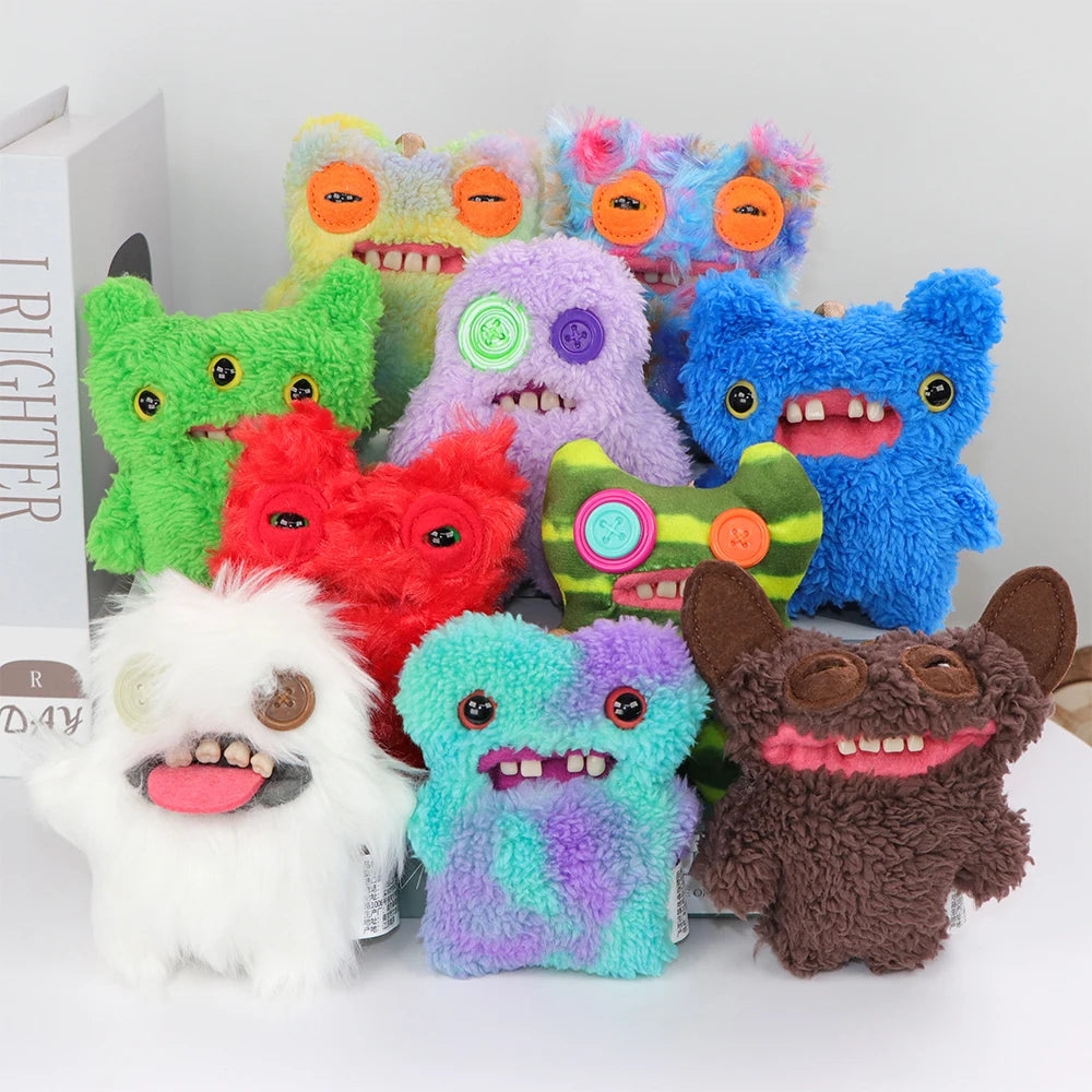 Fuggler Plush Toys Ugly Teeth Monsters Gap-Toothed McGo Rabbit Wide Eyed Leopard Print Plush Keychain Pendant
