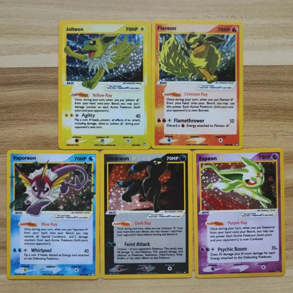 DIY 28PCS/Set PTCG Pokemon English Version Charizard Gyarados Mewtwo Flareon Latios Starry  Flash Card  Game Collection gift
